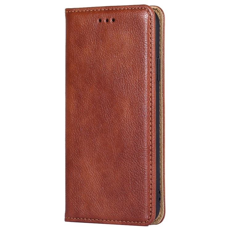 For Motorola Edge 5G 2024 Gloss Oil Solid Color Magnetic Leather Phone Case(Brown) - Motorola Cases by PMC Jewellery | Online Shopping South Africa | PMC Jewellery | Buy Now Pay Later Mobicred