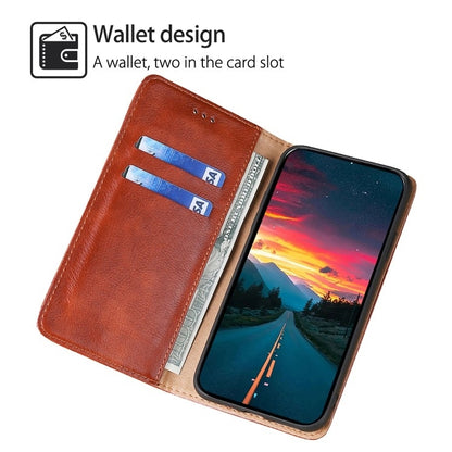 For Motorola Edge 5G 2024 Gloss Oil Solid Color Magnetic Leather Phone Case(Brown) - Motorola Cases by PMC Jewellery | Online Shopping South Africa | PMC Jewellery | Buy Now Pay Later Mobicred