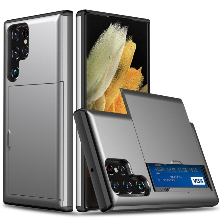 For Samsung Galaxy S24 Ultra 5G Shockproof Armor Phone Case with Card Slot(Grey) - Galaxy S24 Ultra 5G Cases by PMC TechLife | Online Shopping South Africa | PMC TechLife | Buy Now Pay Later Mobicred