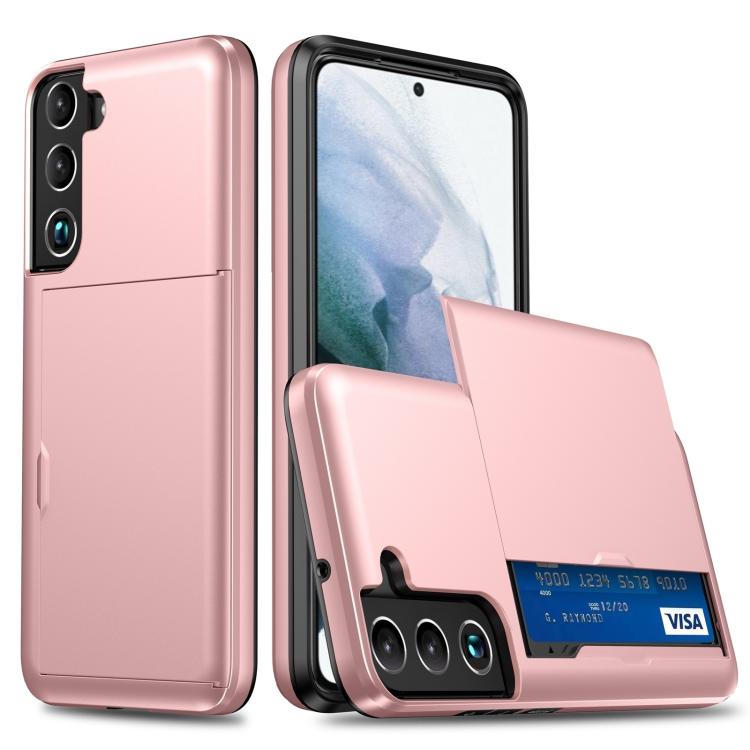 For Samsung Galaxy S25+ 5G Shockproof Armor Phone Case with Card Slot(Rose Gold) - Galaxy S25+ 5G Cases by PMC Jewellery | Online Shopping South Africa | PMC Jewellery | Buy Now Pay Later Mobicred