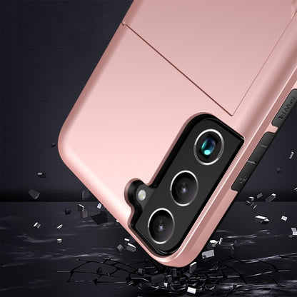 For Samsung Galaxy S25+ 5G Shockproof Armor Phone Case with Card Slot(Rose Gold) - Galaxy S25+ 5G Cases by PMC Jewellery | Online Shopping South Africa | PMC Jewellery | Buy Now Pay Later Mobicred