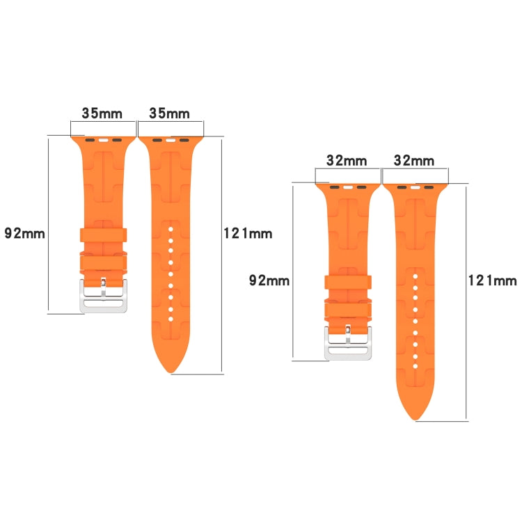For Apple Watch SE 40mm H Texture Silicone Ladder Buckle Watch Band(Khaki) - free shipping - PMC TechLife - Order now!