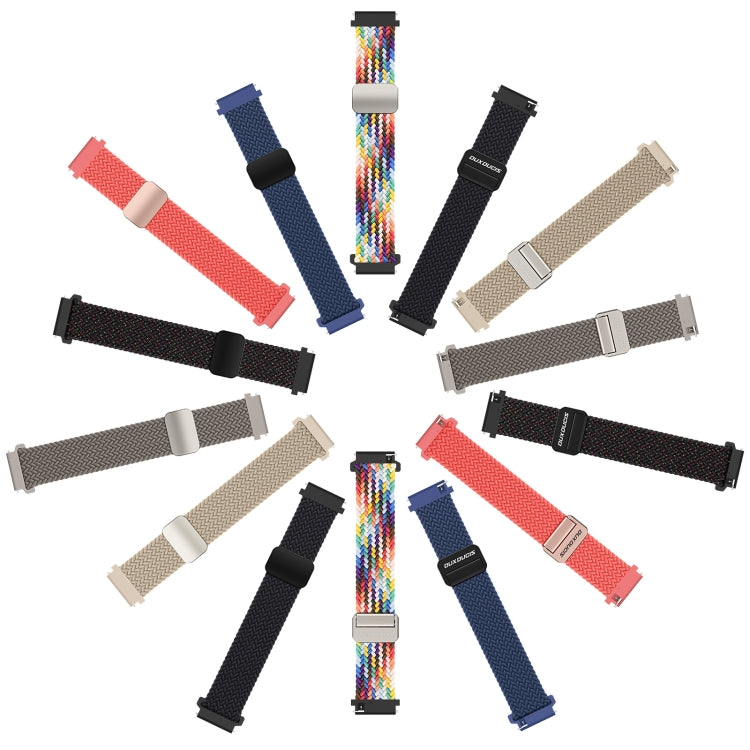 DUX DUCIS Mixture Pro Series Magnetic Buckle Nylon Braid Watch Band, Size:22mm(Storm Blue) - 22mm Bands by DUX DUCIS | Online Shopping South Africa | PMC Jewellery | Buy Now Pay Later Mobicred