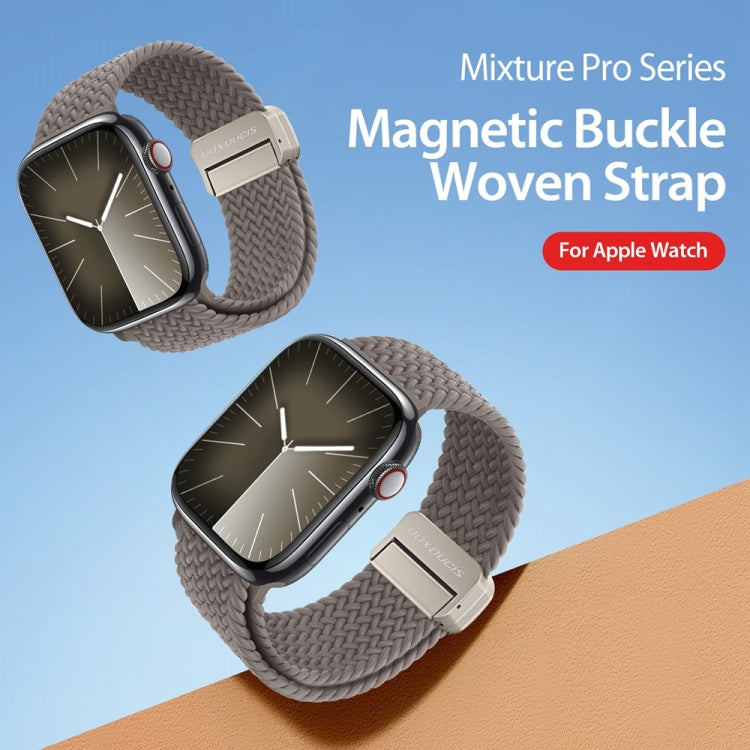 For Apple Watch SE 2023 40mm DUX DUCIS Mixture Pro Series Magnetic Buckle Nylon Braid Watch Band(Clay) - Watch Bands by DUX DUCIS | Online Shopping South Africa | PMC Jewellery | Buy Now Pay Later Mobicred