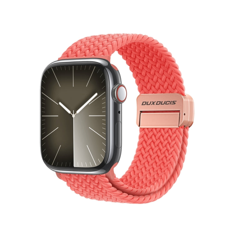 For Apple Watch SE 2023 40mm DUX DUCIS Mixture Pro Series Magnetic Buckle Nylon Braid Watch Band(Guava) - Watch Bands by DUX DUCIS | Online Shopping South Africa | PMC Jewellery | Buy Now Pay Later Mobicred