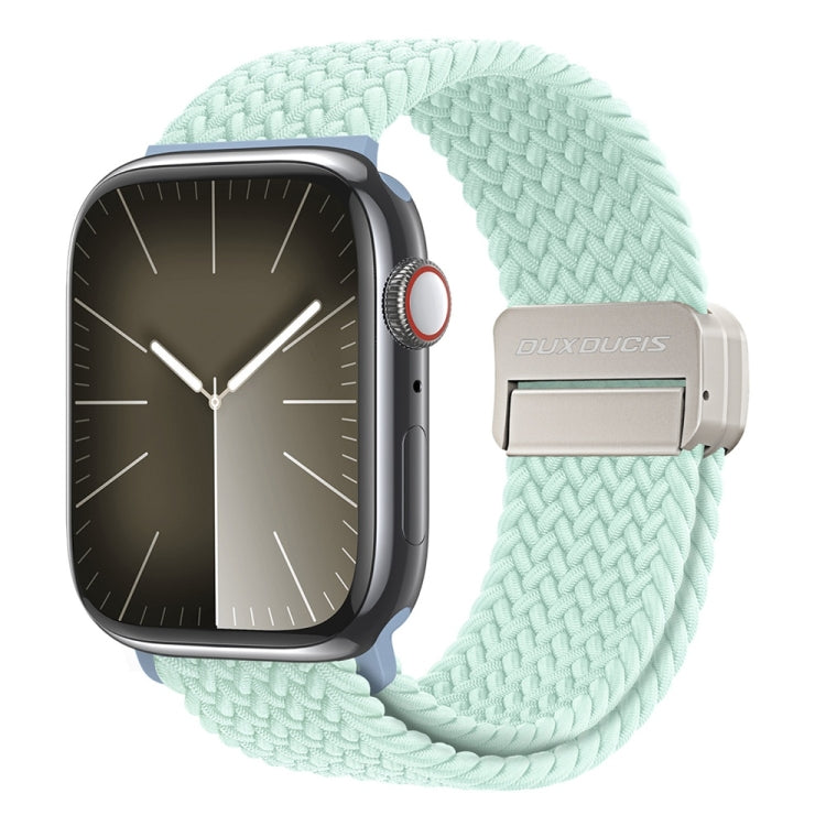 For Apple Watch SE 2023 40mm DUX DUCIS Mixture Pro Series Magnetic Buckle Nylon Braid Watch Band(Light Mint) - Watch Bands by DUX DUCIS | Online Shopping South Africa | PMC Jewellery | Buy Now Pay Later Mobicred