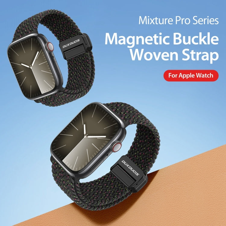 For Apple Watch Series 9 45mm DUX DUCIS Mixture Pro Series Magnetic Buckle Nylon Braid Watch Band(Black Unity) - Watch Bands by DUX DUCIS | Online Shopping South Africa | PMC Jewellery | Buy Now Pay Later Mobicred