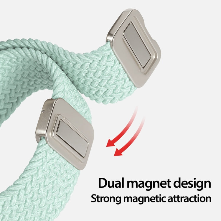 For Apple Watch Series 9 45mm DUX DUCIS Mixture Pro Series Magnetic Buckle Nylon Braid Watch Band(Light Mint) - Watch Bands by DUX DUCIS | Online Shopping South Africa | PMC Jewellery | Buy Now Pay Later Mobicred