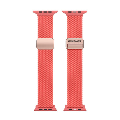 For Apple Watch Series 8 41mm DUX DUCIS Mixture Pro Series Magnetic Buckle Nylon Braid Watch Band(Guava) - Watch Bands by DUX DUCIS | Online Shopping South Africa | PMC Jewellery | Buy Now Pay Later Mobicred