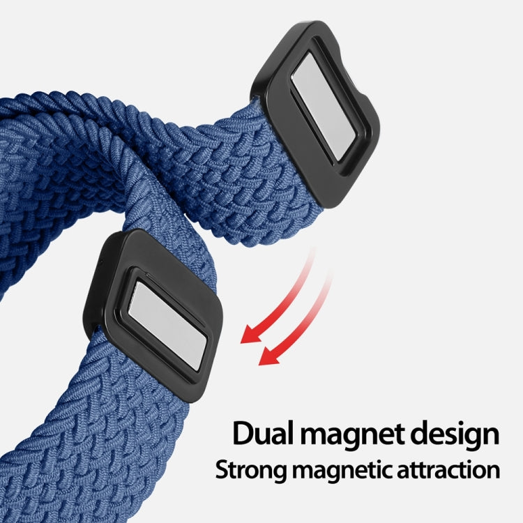 For Apple Watch Series 8 45mm DUX DUCIS Mixture Pro Series Magnetic Buckle Nylon Braid Watch Band(Storm Blue) - Watch Bands by DUX DUCIS | Online Shopping South Africa | PMC Jewellery | Buy Now Pay Later Mobicred