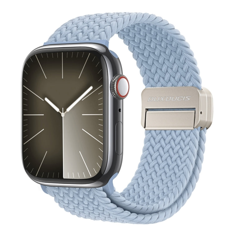 For Apple Watch Series 8 45mm DUX DUCIS Mixture Pro Series Magnetic Buckle Nylon Braid Watch Band(Light Blue) - Watch Bands by DUX DUCIS | Online Shopping South Africa | PMC Jewellery | Buy Now Pay Later Mobicred