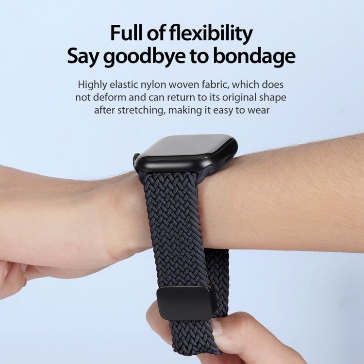 For Apple Watch SE 2022 40mm DUX DUCIS Mixture Pro Series Magnetic Buckle Nylon Braid Watch Band(Midnight) - Watch Bands by DUX DUCIS | Online Shopping South Africa | PMC Jewellery | Buy Now Pay Later Mobicred