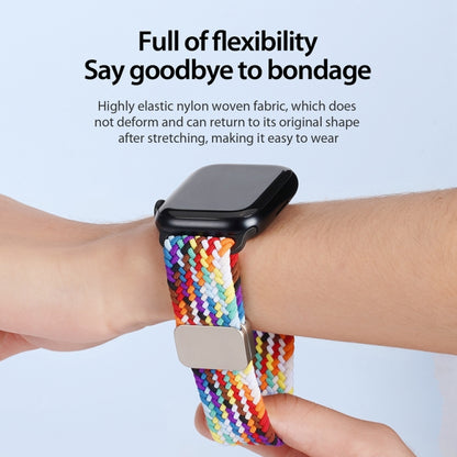 For Apple Watch SE 2022 44mm DUX DUCIS Mixture Pro Series Magnetic Buckle Nylon Braid Watch Band(Rainbow) - Watch Bands by DUX DUCIS | Online Shopping South Africa | PMC Jewellery | Buy Now Pay Later Mobicred