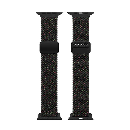 For Apple Watch Series 7 41mm DUX DUCIS Mixture Pro Series Magnetic Buckle Nylon Braid Watch Band(Black Unity) - Watch Bands by DUX DUCIS | Online Shopping South Africa | PMC Jewellery | Buy Now Pay Later Mobicred