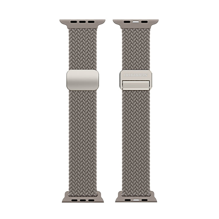 For Apple Watch Series 7 41mm DUX DUCIS Mixture Pro Series Magnetic Buckle Nylon Braid Watch Band(Clay) - Watch Bands by DUX DUCIS | Online Shopping South Africa | PMC Jewellery | Buy Now Pay Later Mobicred