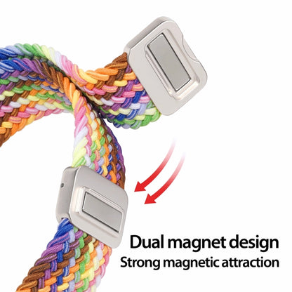 For Apple Watch Series 7 41mm DUX DUCIS Mixture Pro Series Magnetic Buckle Nylon Braid Watch Band(New Rainbow) - Watch Bands by DUX DUCIS | Online Shopping South Africa | PMC Jewellery | Buy Now Pay Later Mobicred