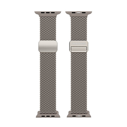 For Apple Watch SE 40mm DUX DUCIS Mixture Pro Series Magnetic Buckle Nylon Braid Watch Band(Clay) - Watch Bands by DUX DUCIS | Online Shopping South Africa | PMC Jewellery | Buy Now Pay Later Mobicred