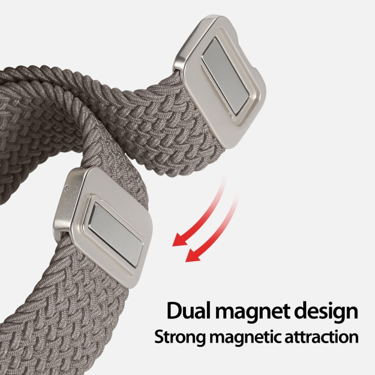 For Apple Watch Series 5 44mm DUX DUCIS Mixture Pro Series Magnetic Buckle Nylon Braid Watch Band(Clay) - Watch Bands by DUX DUCIS | Online Shopping South Africa | PMC Jewellery | Buy Now Pay Later Mobicred