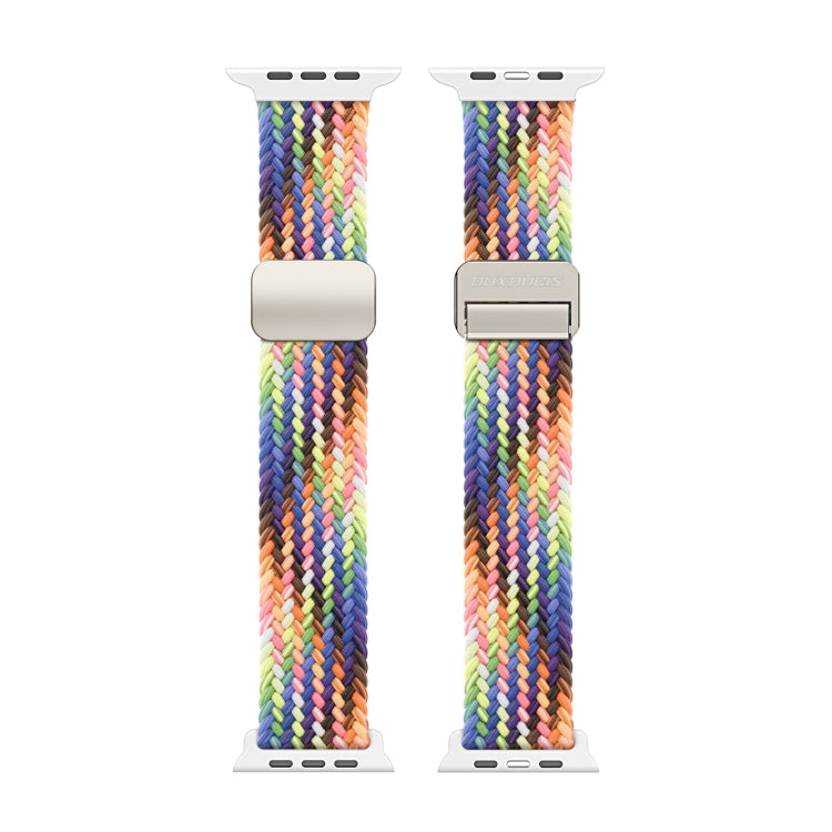 For Apple Watch Series 5 40mm DUX DUCIS Mixture Pro Series Magnetic Buckle Nylon Braid Watch Band(New Rainbow) - Watch Bands by DUX DUCIS | Online Shopping South Africa | PMC Jewellery | Buy Now Pay Later Mobicred