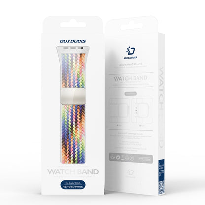 For Apple Watch Series 5 40mm DUX DUCIS Mixture Pro Series Magnetic Buckle Nylon Braid Watch Band(New Rainbow) - Watch Bands by DUX DUCIS | Online Shopping South Africa | PMC Jewellery | Buy Now Pay Later Mobicred