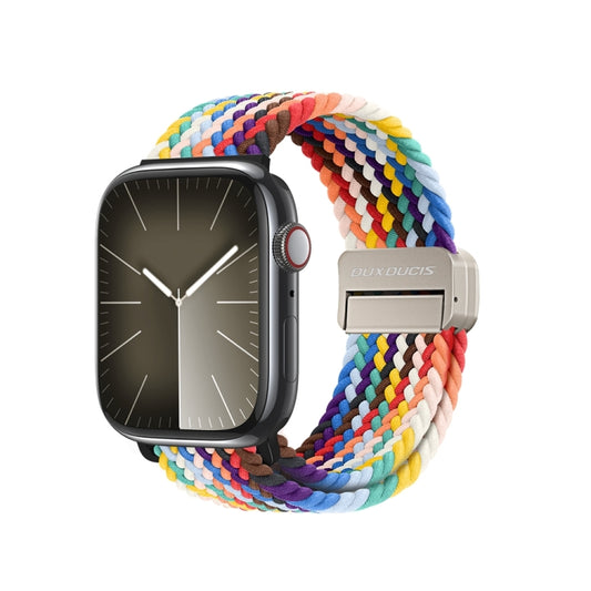 For Apple Watch Series 4 44mm DUX DUCIS Mixture Pro Series Magnetic Buckle Nylon Braid Watch Band(Rainbow) - Watch Bands by DUX DUCIS | Online Shopping South Africa | PMC Jewellery | Buy Now Pay Later Mobicred