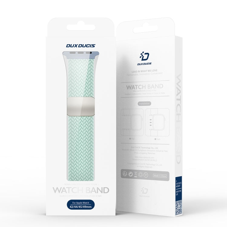 For Apple Watch Series 3 42mm DUX DUCIS Mixture Pro Series Magnetic Buckle Nylon Braid Watch Band(Light Mint) - Watch Bands by DUX DUCIS | Online Shopping South Africa | PMC Jewellery | Buy Now Pay Later Mobicred