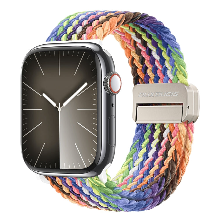 For Apple Watch Series 2 38mm DUX DUCIS Mixture Pro Series Magnetic Buckle Nylon Braid Watch Band(New Rainbow) - Watch Bands by DUX DUCIS | Online Shopping South Africa | PMC Jewellery | Buy Now Pay Later Mobicred