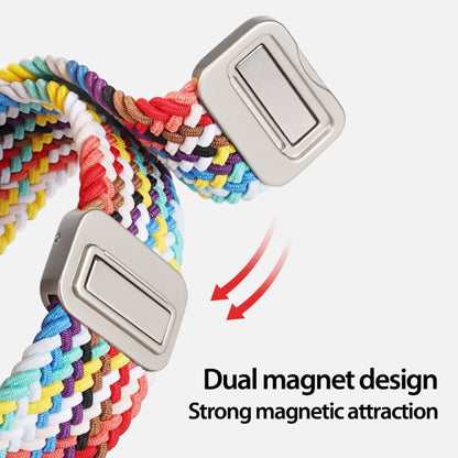 For Apple Watch 42mm DUX DUCIS Mixture Pro Series Magnetic Buckle Nylon Braid Watch Band(Rainbow) - Watch Bands by DUX DUCIS | Online Shopping South Africa | PMC Jewellery | Buy Now Pay Later Mobicred