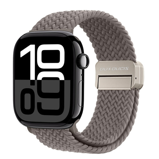 For Apple Watch Series 10 46mm DUX DUCIS Mixture Pro Series Magnetic Buckle Nylon Braid Watch Band(Clay) - Watch Bands by DUX DUCIS | Online Shopping South Africa | PMC Jewellery | Buy Now Pay Later Mobicred