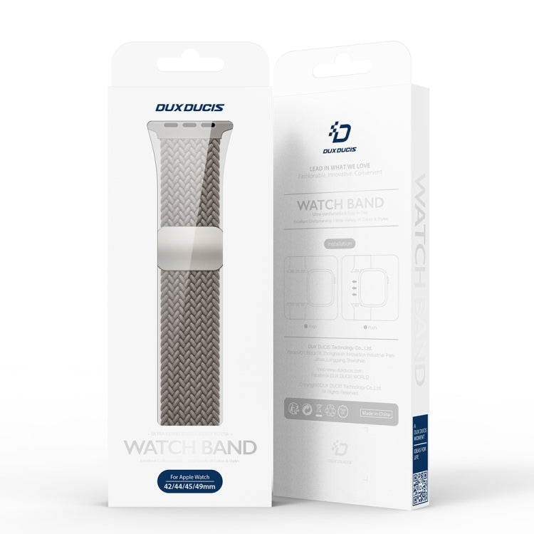 For Apple Watch Series 10 42mm DUX DUCIS Mixture Pro Series Magnetic Buckle Nylon Braid Watch Band(Clay) - Watch Bands by DUX DUCIS | Online Shopping South Africa | PMC Jewellery | Buy Now Pay Later Mobicred