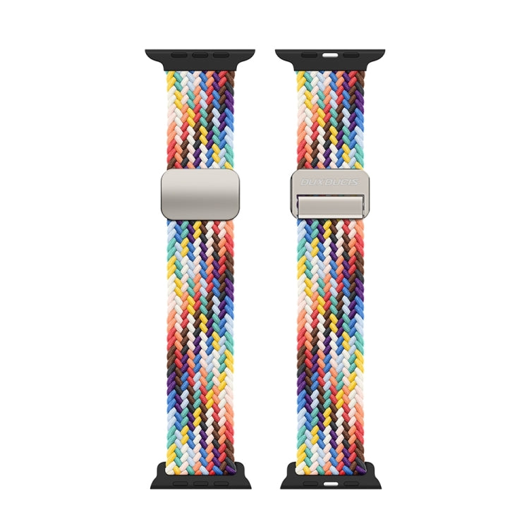 For Apple Watch Series 10 42mm DUX DUCIS Mixture Pro Series Magnetic Buckle Nylon Braid Watch Band(Rainbow) - Watch Bands by DUX DUCIS | Online Shopping South Africa | PMC Jewellery | Buy Now Pay Later Mobicred