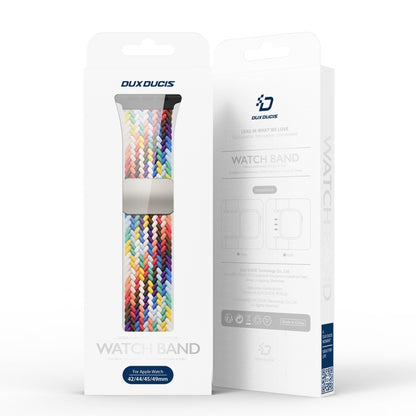 For Apple Watch Series 10 42mm DUX DUCIS Mixture Pro Series Magnetic Buckle Nylon Braid Watch Band(Rainbow) - Watch Bands by DUX DUCIS | Online Shopping South Africa | PMC Jewellery | Buy Now Pay Later Mobicred