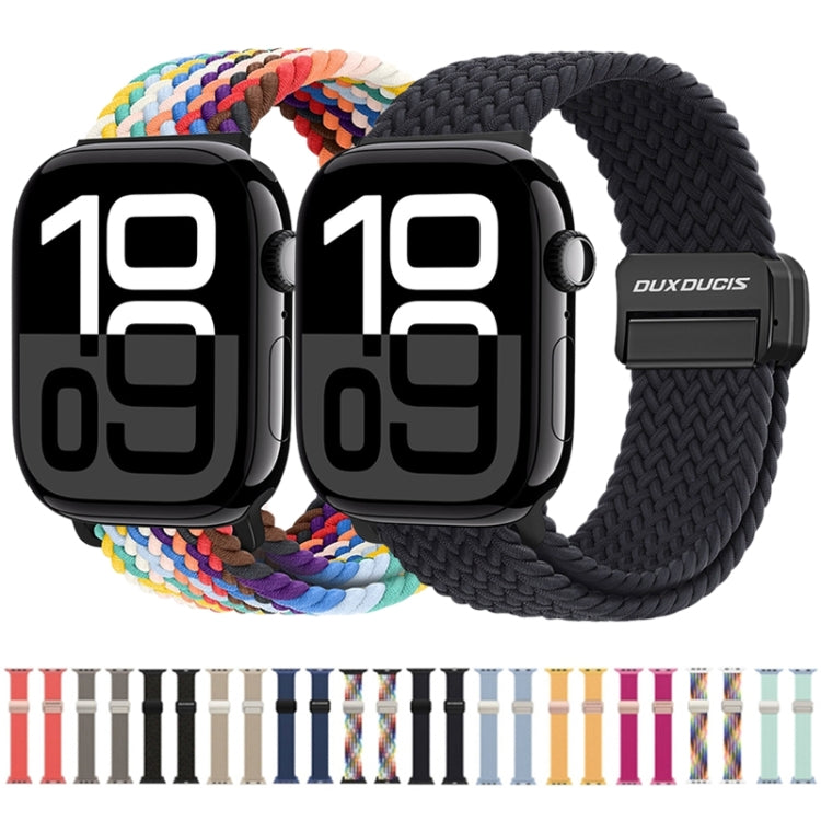 For Apple Watch SE 2022 40mm DUX DUCIS Mixture Pro Series Magnetic Buckle Nylon Braid Watch Band(Guava) - Watch Bands by DUX DUCIS | Online Shopping South Africa | PMC Jewellery | Buy Now Pay Later Mobicred