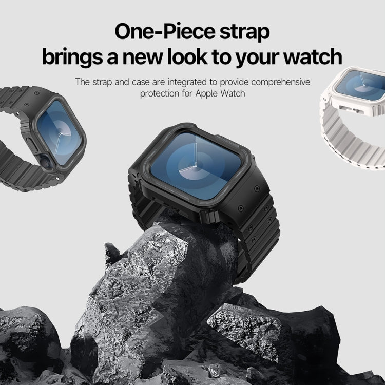 For Apple Watch Series 7 41mm DUX DUCIS OA Series Integrated Magnetic Watch Band(Black) - Watch Bands by DUX DUCIS | Online Shopping South Africa | PMC Jewellery | Buy Now Pay Later Mobicred