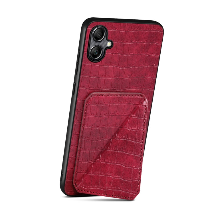 For Samsung Galaxy S24 Ultra 5G Denior Imitation Crocodile Leather Back Phone Case with Holder(Rose Red) - free shipping - PMC Jewellery - Order now!