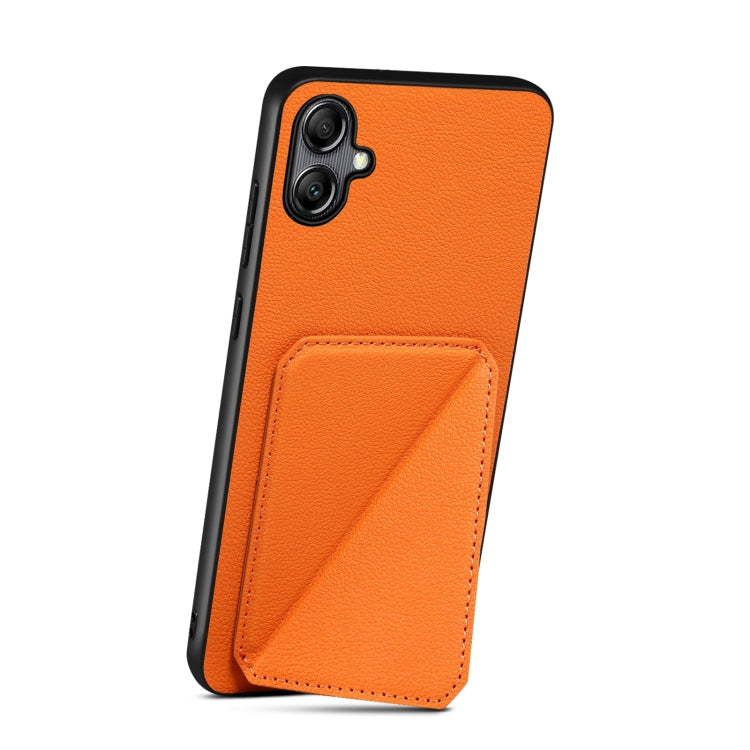 For Samsung Galaxy S24 Ultra 5G Denior Imitation Calf Leather Back Phone Case with Holder(Orange) - free shipping - PMC Jewellery - Order now!