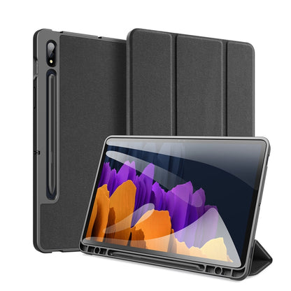 For Samsung Galaxy Tab S7 11 inch DUX DUCIS Domo Series Horizontal Flip Magnetic PU Leather Case with Three-folding Holder & Sleep / Wake-up Function & Pen Slot(Black) - Other Galaxy Tab PC by DUX DUCIS | Online Shopping South Africa | PMC Jewellery | Buy Now Pay Later Mobicred