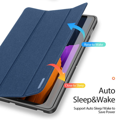 For Samsung Galaxy Tab S7+ 12.4 inch DUX DUCIS Domo Series Horizontal Flip Magnetic PU Leather Case with Three-folding Holder & Sleep / Wake-up Function & Pen Slot(Blue) - Other Galaxy Tab PC by DUX DUCIS | Online Shopping South Africa | PMC Jewellery | Buy Now Pay Later Mobicred