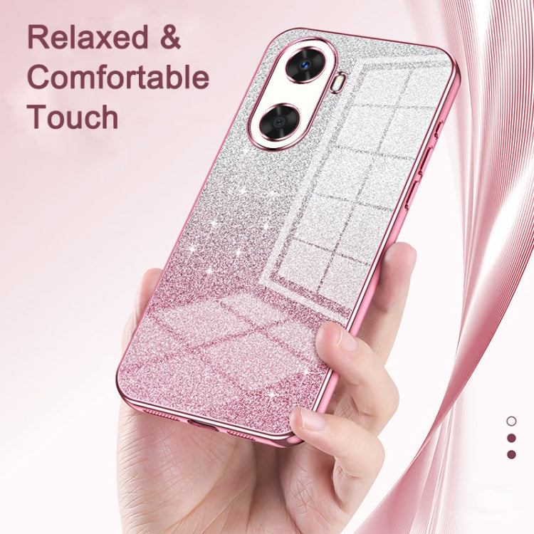 For Huawei P30 Pro Gradient Glitter Powder Electroplated Phone Case(Pink) - Huawei Cases by PMC TechLife | Online Shopping South Africa | PMC TechLife