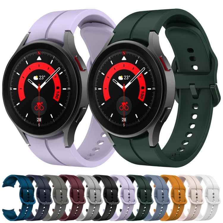 For Samsung Galaxy Watch 6 / 6 Classic Colorful Buckle Silicone Watch Band(Purple) - Watch Bands by PMC TechLife | Online Shopping South Africa | PMC TechLife
