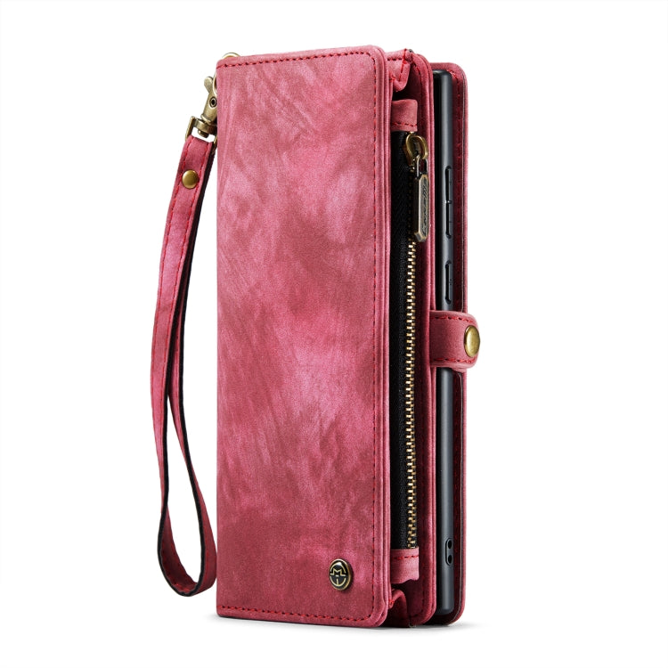 For Samsung Galaxy Note20 Ultra CaseMe-008 Detachable Multifunctional Horizontal Flip Leather Case with Card Slot & Holder & Zipper Wallet & Photo Frame(Red) - free shipping - PMC Jewellery - Order now!