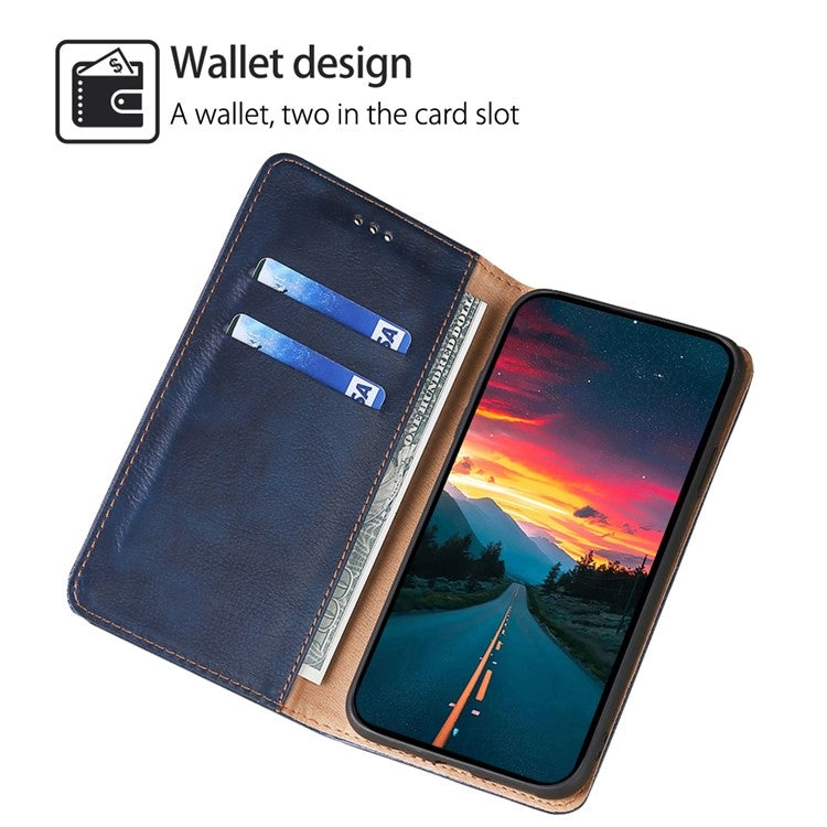 For Huawei Pura 70 Gloss Oil Solid Color Magnetic Leather Phone Case(Blue) - Huawei Cases by PMC Jewellery | Online Shopping South Africa | PMC Jewellery | Buy Now Pay Later Mobicred