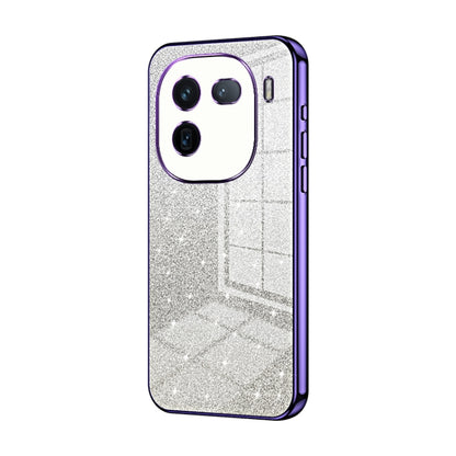 For vivo iQOO 12 Gradient Glitter Powder Electroplated Phone Case(Purple) - iQOO 12 Cases by PMC Jewellery | Online Shopping South Africa | PMC Jewellery | Buy Now Pay Later Mobicred