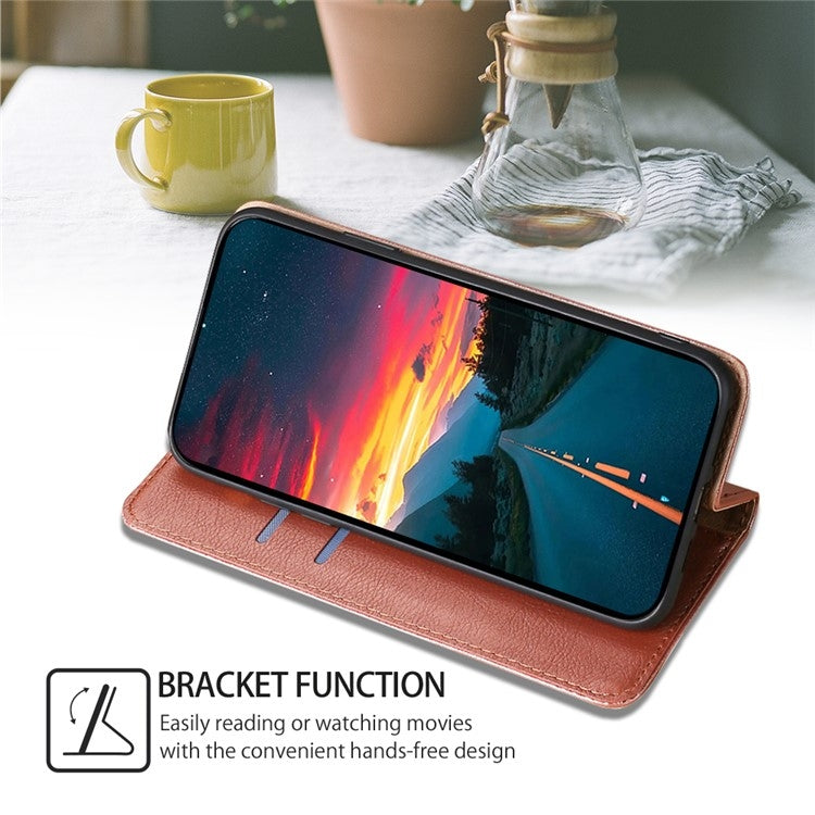 For Honor Magic6 Pro Gloss Oil Solid Color Magnetic Leather Phone Case(Rose Gold) - Honor Cases by PMC Jewellery | Online Shopping South Africa | PMC Jewellery | Buy Now Pay Later Mobicred