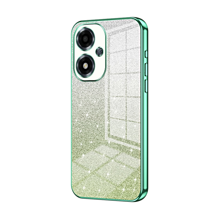 For OPPO A2m Gradient Glitter Powder Electroplated Phone Case(Green) - OPPO Cases by PMC Jewellery | Online Shopping South Africa | PMC Jewellery | Buy Now Pay Later Mobicred