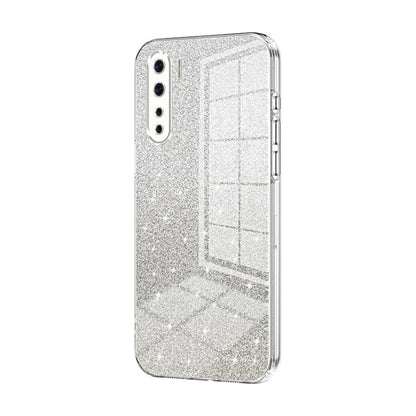 For OPPO A91 Gradient Glitter Powder Electroplated Phone Case(Transparent) - OPPO Cases by PMC Jewellery | Online Shopping South Africa | PMC Jewellery | Buy Now Pay Later Mobicred