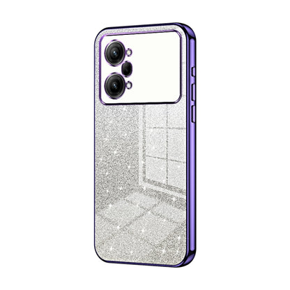 For OPPO K10 Pro Gradient Glitter Powder Electroplated Phone Case(Purple) - OPPO Cases by PMC Jewellery | Online Shopping South Africa | PMC Jewellery | Buy Now Pay Later Mobicred