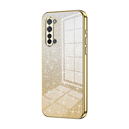 For OPPO Reno3 5G / Find X2 Lite Gradient Glitter Powder Electroplated Phone Case(Gold) - OPPO Cases by PMC Jewellery | Online Shopping South Africa | PMC Jewellery | Buy Now Pay Later Mobicred