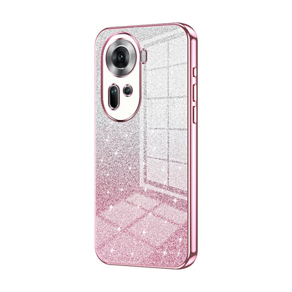 For OPPO Reno11 Global Gradient Glitter Powder Electroplated Phone Case(Pink) - Reno11 Cases by PMC Jewellery | Online Shopping South Africa | PMC Jewellery | Buy Now Pay Later Mobicred