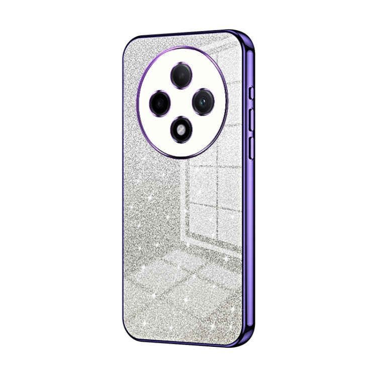 For OPPO A3 Pro Gradient Glitter Powder Electroplated Phone Case(Purple) - OPPO Cases by PMC Jewellery | Online Shopping South Africa | PMC Jewellery | Buy Now Pay Later Mobicred